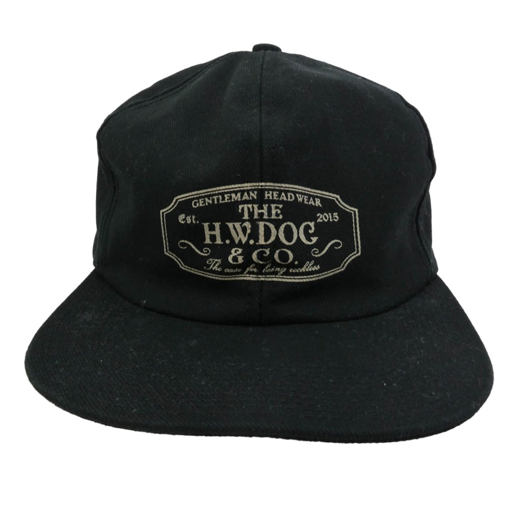 THE H.W.DOG&CO. ザエイチダブリュウドッグアンドコー ロゴ プリント アジャスター付き トラッカー キャップ 帽子 ブラック系 ONE【中古】