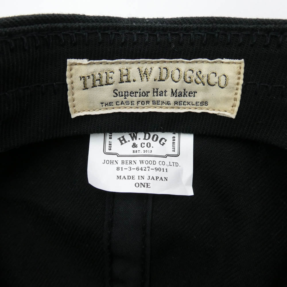 THE H.W.DOG&CO. ザエイチダブリュウドッグアンドコー ロゴ プリント アジャスター付き トラッカー キャップ 帽子 ブラック系 ONE【中古】