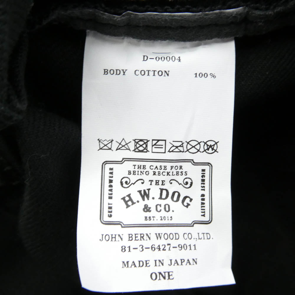 THE H.W.DOG&CO. ザエイチダブリュウドッグアンドコー ロゴ プリント アジャスター付き トラッカー キャップ 帽子 ブラック系 ONE【中古】