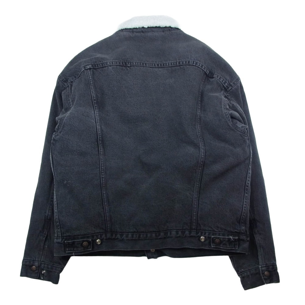 Levi's リーバイス 70609-0270 80s USA製 ボタン裏刻印527 ボア ブラック デニム ジャケット ブラック系 L【中古】