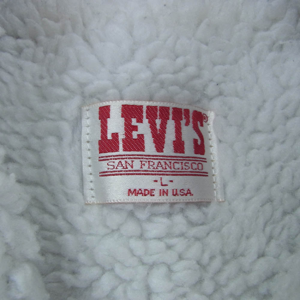 Levi's リーバイス 70609-0270 80s USA製 ボタン裏刻印527 ボア ブラック デニム ジャケット ブラック系 L【中古】
