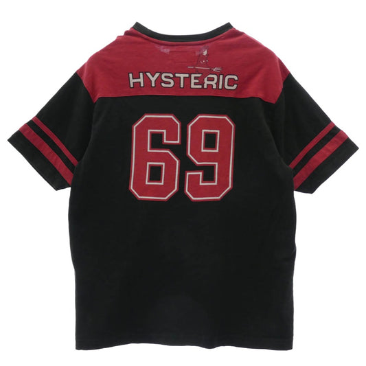 Supreme シュプリーム 24AW Football Top Tee フットボール トップ Ｔシャツ 半袖 カットソー ブラック系 レッド系 L【中古】