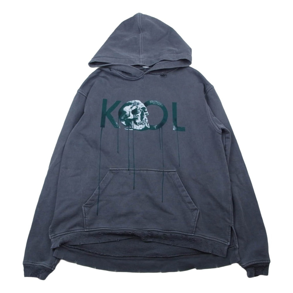 アルケミスト AL-S18-0000-001 KOOL damaged hoodie クール ダメージ加工 フーディー パーカー グレー系 S【中古】
