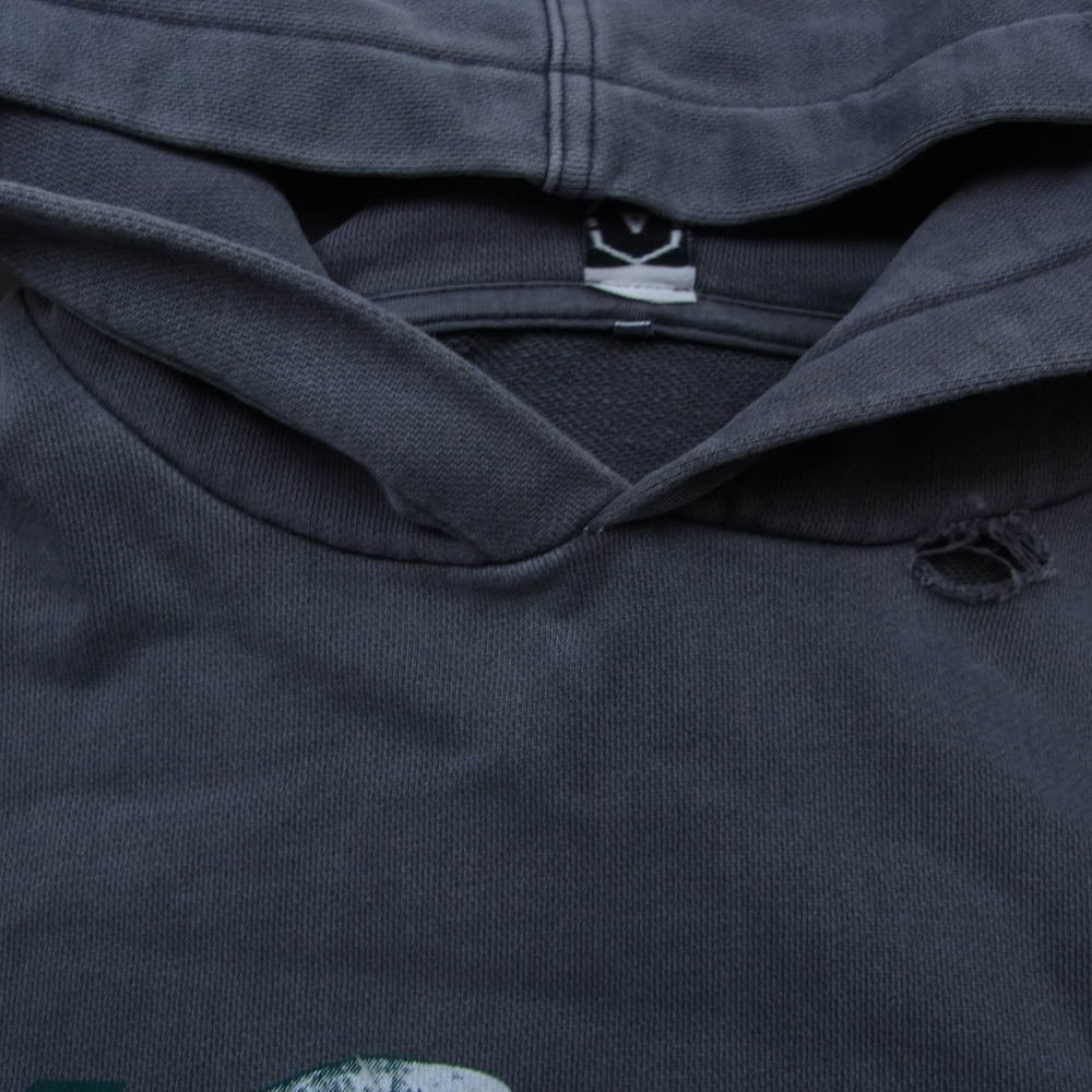 アルケミスト AL-S18-0000-001 KOOL damaged hoodie クール ダメージ加工 フーディー パーカー グレー系 S【中古】