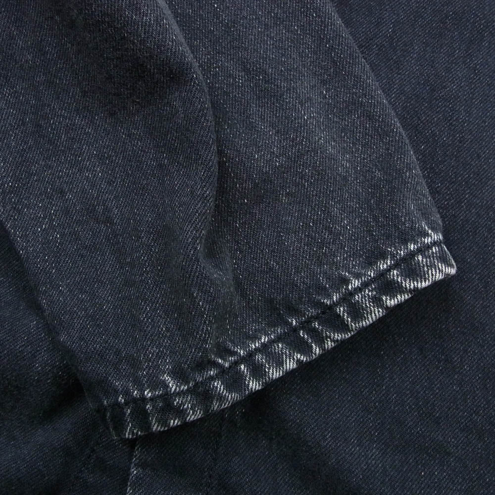 DIESEL ディーゼル 24SS A13033 D-DEWNY-HOOD SHIRT オーバーサイズ フード デニム ジャケット 長袖 シャツ ブラック系 L【中古】