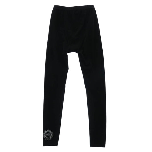 CHROME HEARTS クロムハーツ（原本無） LOGO PRINT LEGGINGS ホースシュー ロゴ プリント レギンス パンツ ブラック系 L【中古】