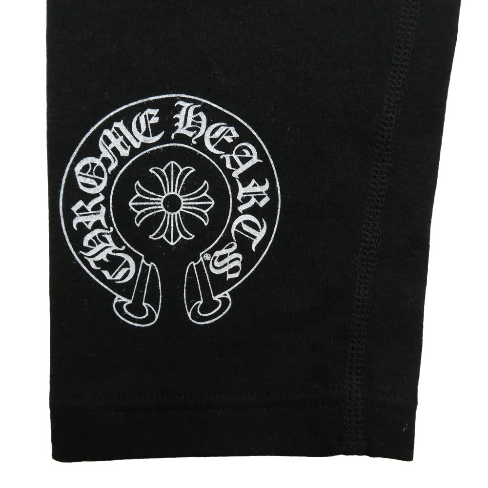 CHROME HEARTS クロムハーツ（原本無） LOGO PRINT LEGGINGS ホースシュー ロゴ プリント レギンス パンツ ブラック系 L【中古】