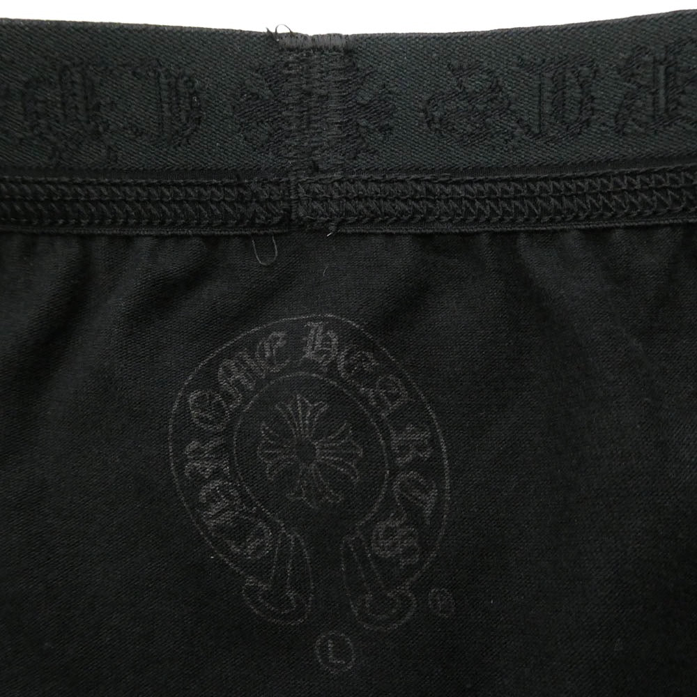 CHROME HEARTS クロムハーツ（原本無） LOGO PRINT LEGGINGS ホースシュー ロゴ プリント レギンス パンツ ブラック系 L【中古】