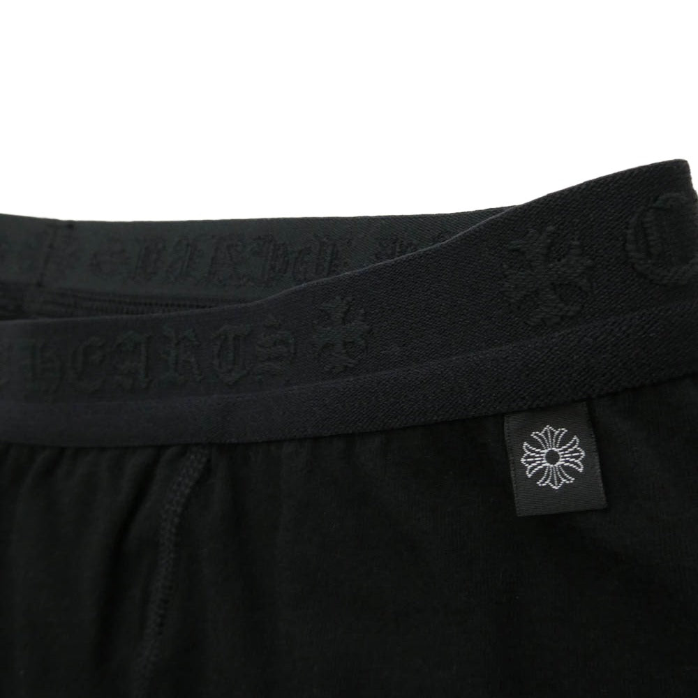 CHROME HEARTS クロムハーツ（原本無） LOGO PRINT LEGGINGS ホースシュー ロゴ プリント レギンス パンツ ブラック系 L【中古】