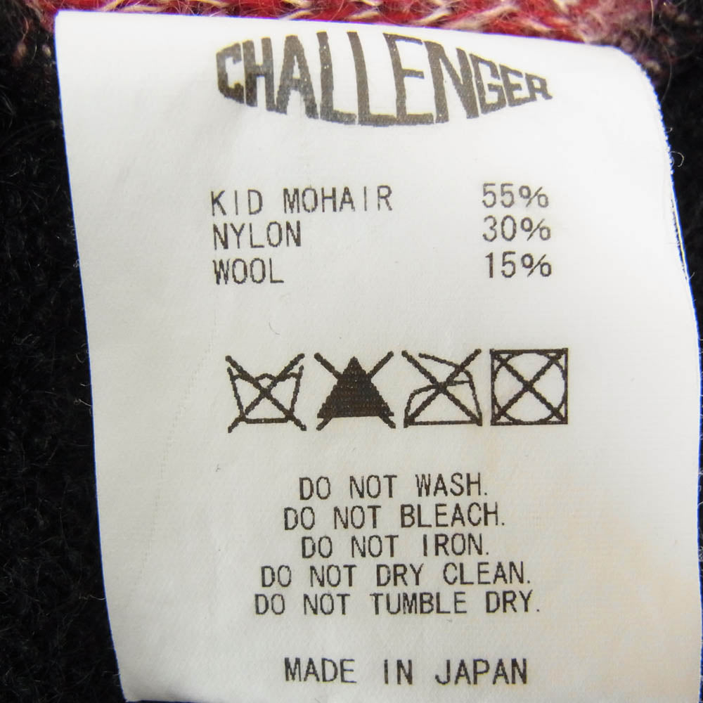 CHALLENGER チャレンジャー 星柄 スター モヘア ニット セーター ブラック系 M【中古】