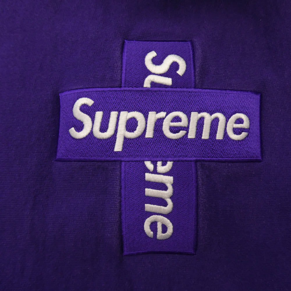 Supreme シュプリーム 20AW Cross box logo Hooded Sweatshirts クロス ボックス ロゴ フーデッド スウェット シャツ パーカー パープル系 M【中古】