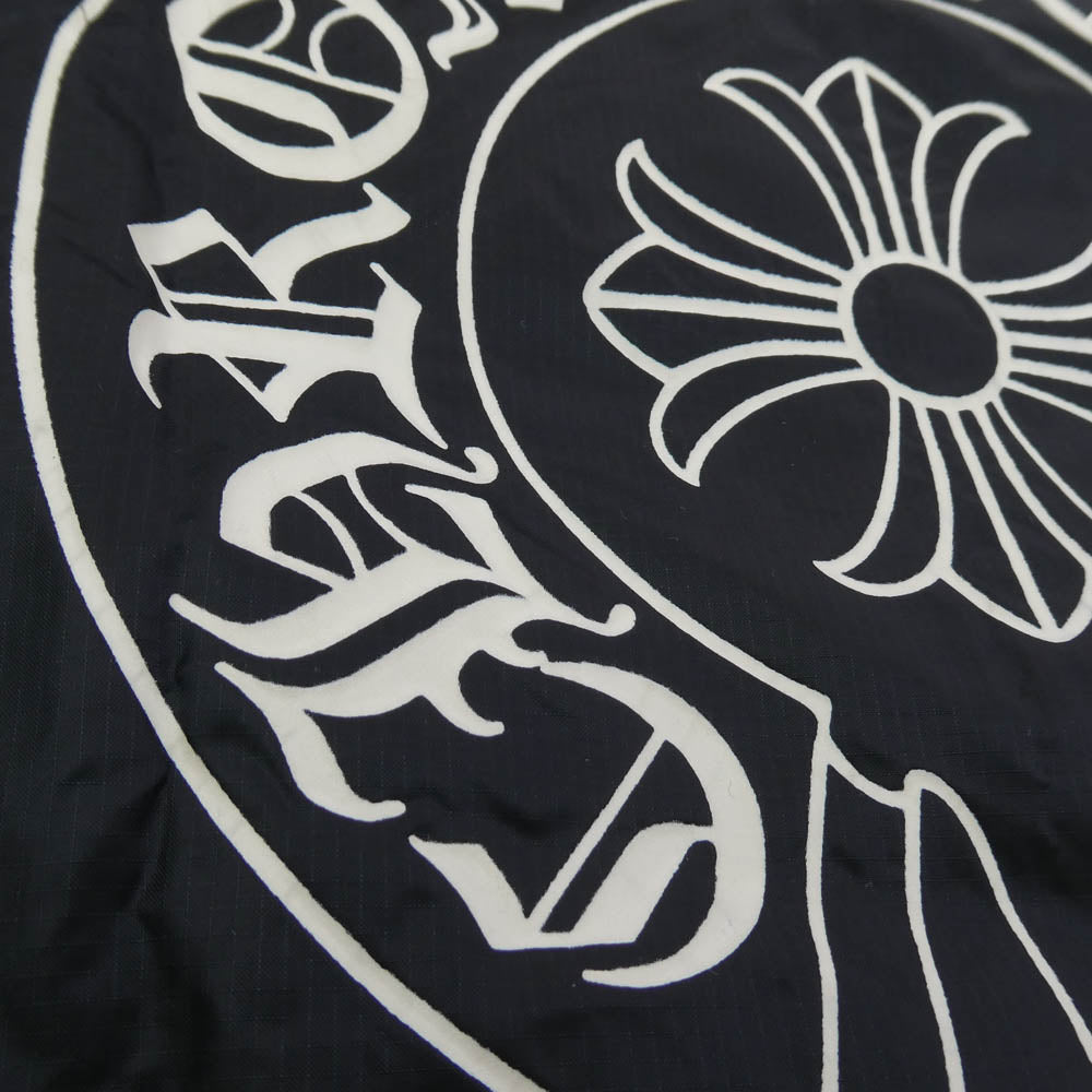 CHROME HEARTS クロムハーツ（原本無） ホースシュー ロゴ プリント エコバッグ ブラック系【中古】