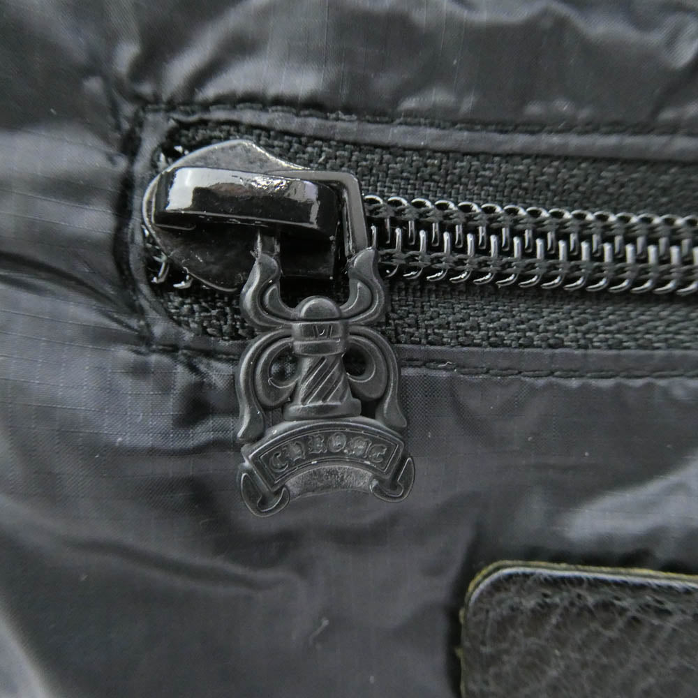 CHROME HEARTS クロムハーツ（原本無） ホースシュー ロゴ プリント エコバッグ ブラック系【中古】