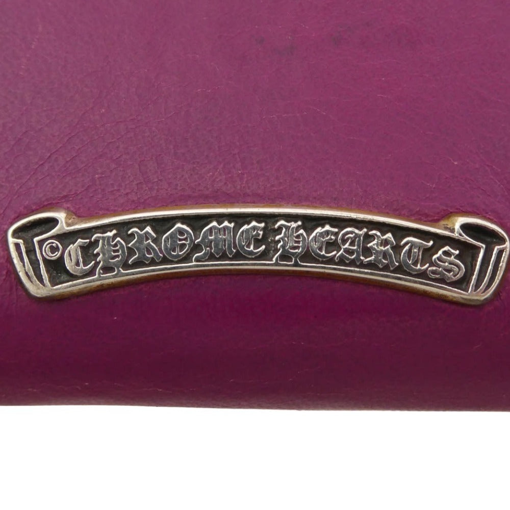 CHROME HEARTS クロムハーツ（原本無） フィリグリープラス ハーフジップ レザー ウォレット 財布 パープル系【中古】