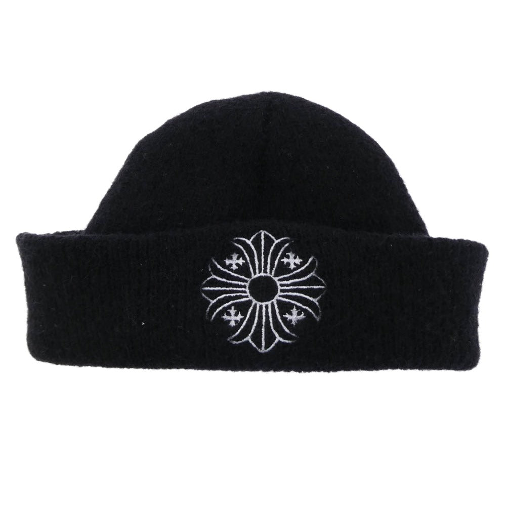 CHROME HEARTS クロムハーツ（原本無） WATCH CAP CHプラス刺繍 ウール ワッチキャップ ビーニー ニット 帽子 ブラック系 OS【中古】