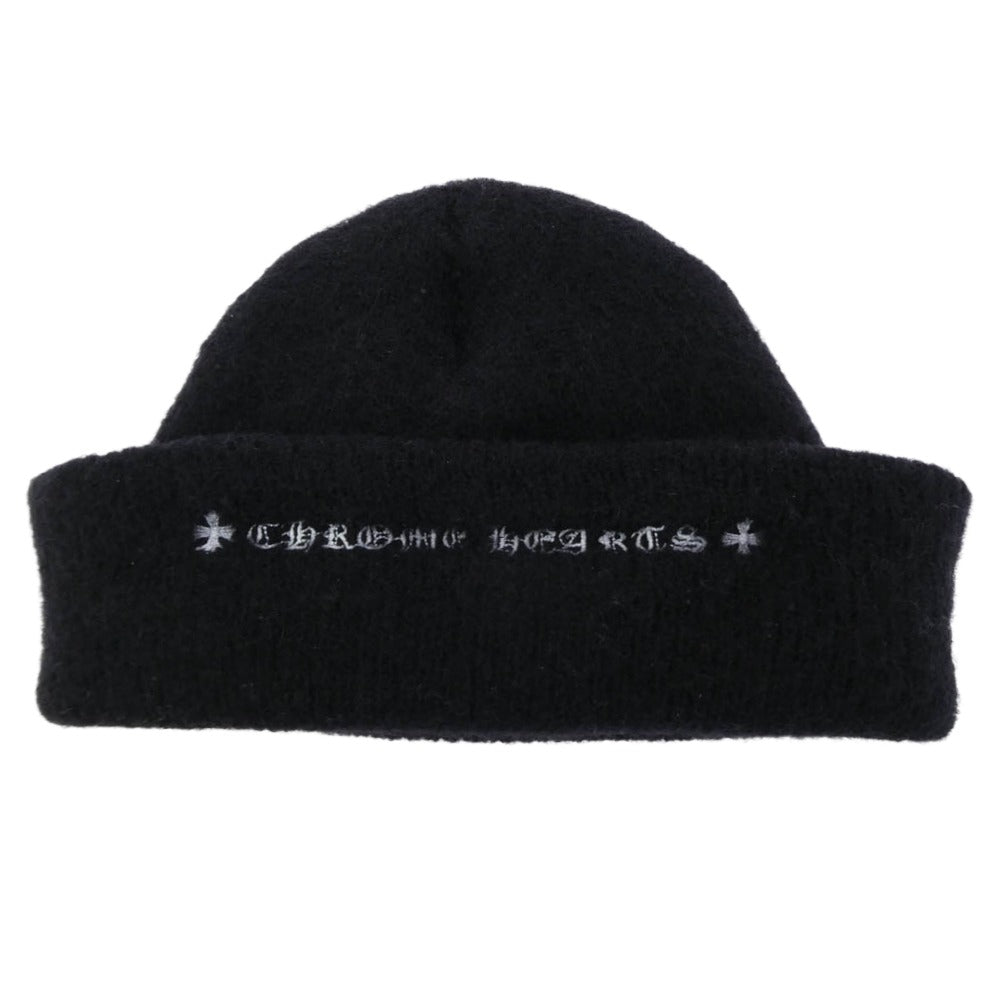 CHROME HEARTS クロムハーツ（原本無） WATCH CAP CHプラス刺繍 ウール ワッチキャップ ビーニー ニット 帽子 ブラック系 OS【中古】