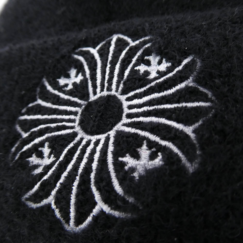 CHROME HEARTS クロムハーツ（原本無） WATCH CAP CHプラス刺繍 ウール ワッチキャップ ビーニー ニット 帽子 ブラック系 OS【中古】