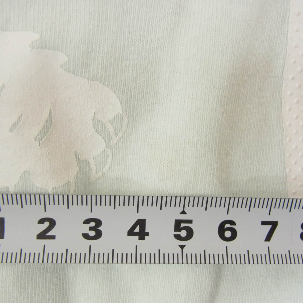 STUSSY ステューシー ライオン クラウンロゴ プリント 半袖 Tシャツ カットソー ライトグリーン系 L【中古】