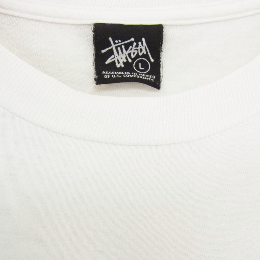 STUSSY ステューシー 00s Old 25周年 オールド プリント 半袖 Tシャツ カットソー ホワイト系 L【中古】