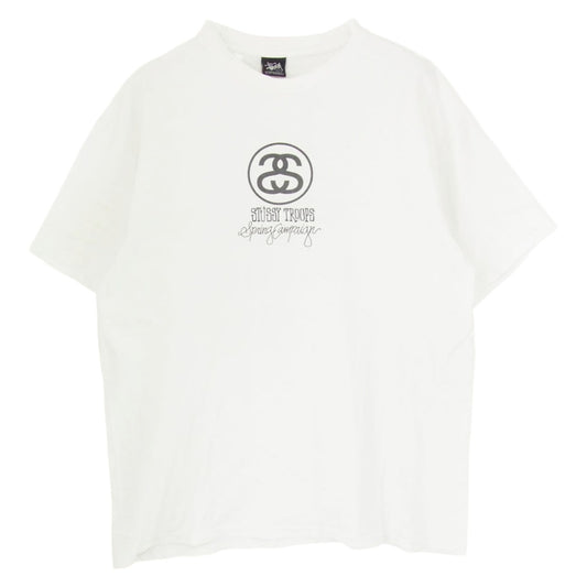 STUSSY ステューシー Troops 2007 ロゴプリント 半袖 Tシャツ カットソー ホワイト系 L【中古】