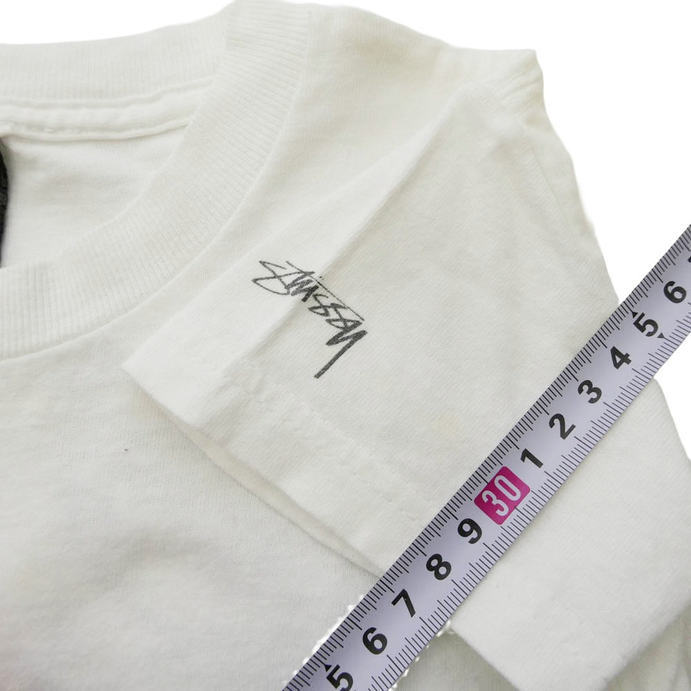 STUSSY ステューシー 90s 00s Old オールド マルチロゴ 半袖 Tシャツ カットソー キッズ ホワイト ホワイト系 S【中古】