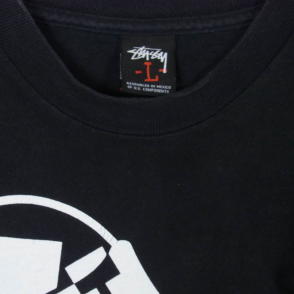 STUSSY ステューシー 90s 00s Old オールド マルチロゴ 半袖 Tシャツ カットソー ブラック ブラック系 L【中古】