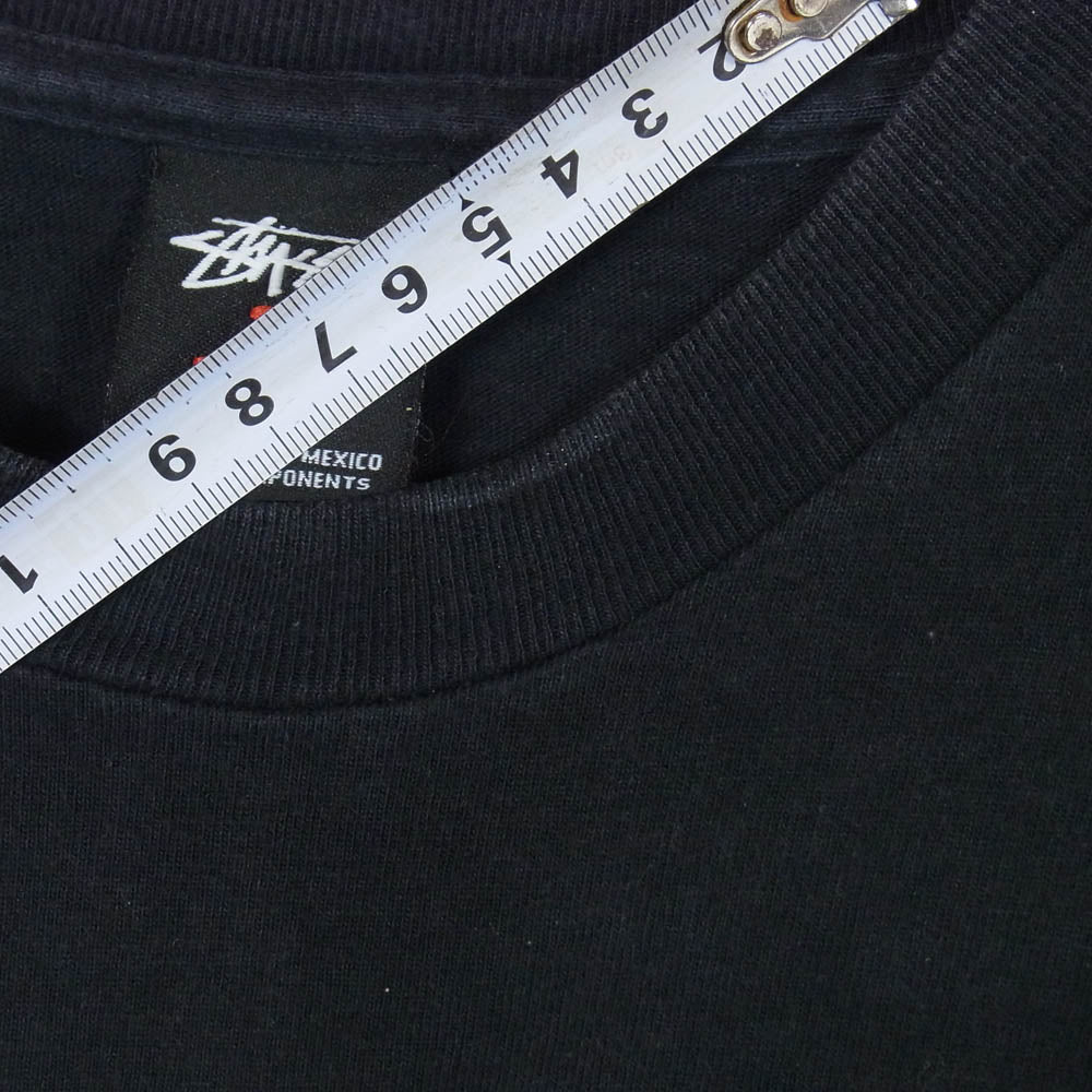 STUSSY ステューシー 90s 00s Old オールド マルチロゴ 半袖 Tシャツ カットソー ブラック ブラック系 L【中古】