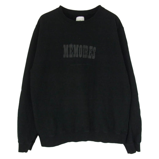 uniform experiment ユニフォームエクスペリメント UE-210091 ASGER JORN MEMOIRES CREWNECK SWEAT クルーネック スウェット トレーナー ブラック系 2【中古】