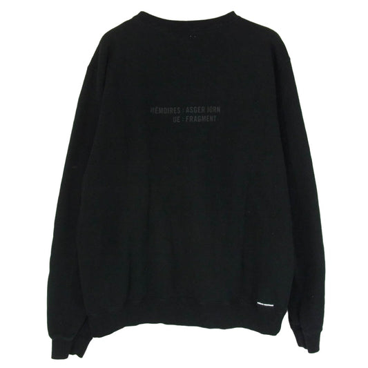 uniform experiment ユニフォームエクスペリメント UE-210091 ASGER JORN MEMOIRES CREWNECK SWEAT クルーネック スウェット トレーナー ブラック系 2【中古】