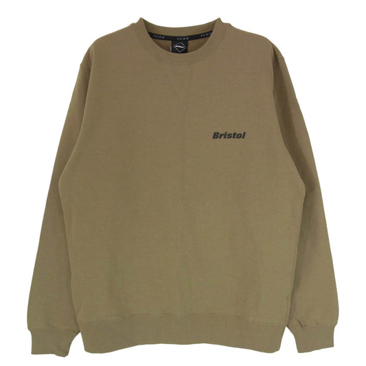F.C.R.B. エフシーアールビー FCRB-220057 SMALL AUTHENTIC LOGO CREWNECK スモールオーセンティックロゴ クルーネックスウェット カーキ系 S【極上美品】【中古】