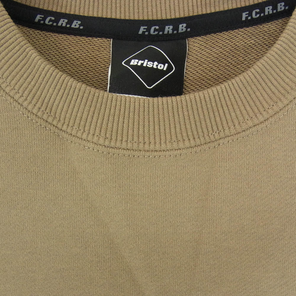 F.C.R.B. エフシーアールビー FCRB-220057 SMALL AUTHENTIC LOGO CREWNECK スモールオーセンティックロゴ クルーネックスウェット カーキ系 S【極上美品】【中古】