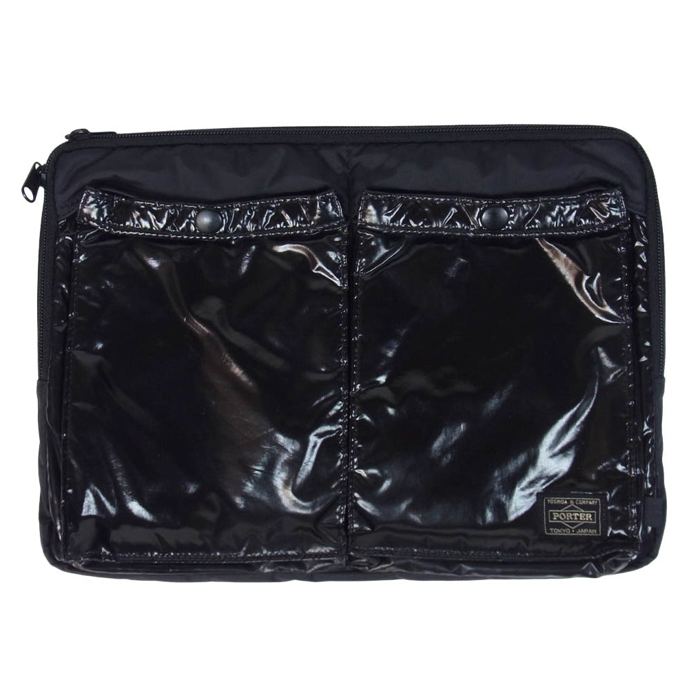 HEAD PORTER ヘッドポーター ミラージュ クラッチバッグ ポーチ ブラック系【中古】