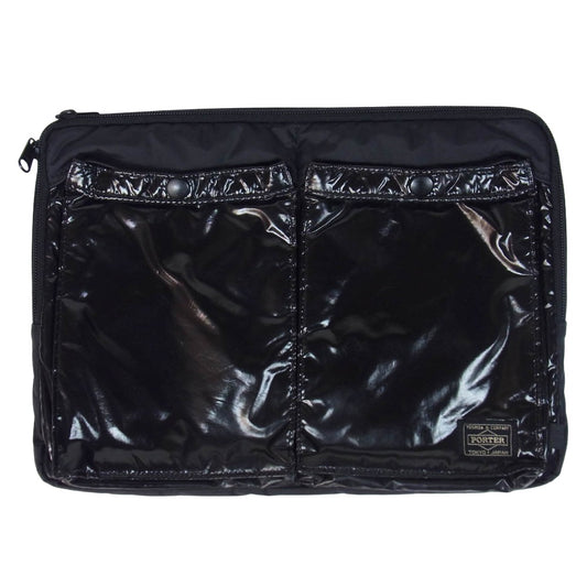 HEAD PORTER ヘッドポーター ミラージュ クラッチバッグ ポーチ ブラック系【中古】