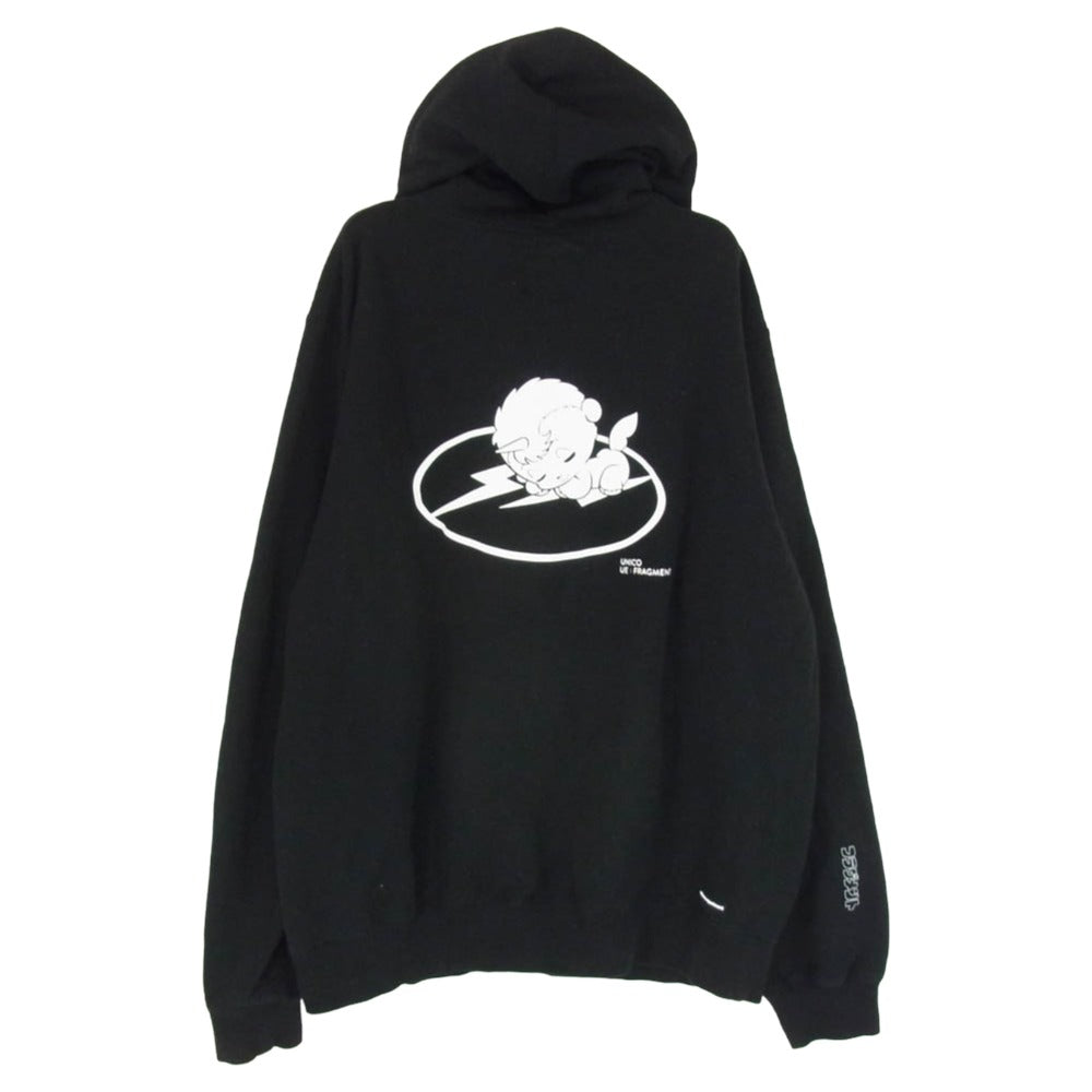 uniform experiment ユニフォームエクスペリメント UE-220077 UNICO PULLOVER SWEAT HOODIE プルオーバー スウェット フーディー パーカー ブラック系 2【中古】
