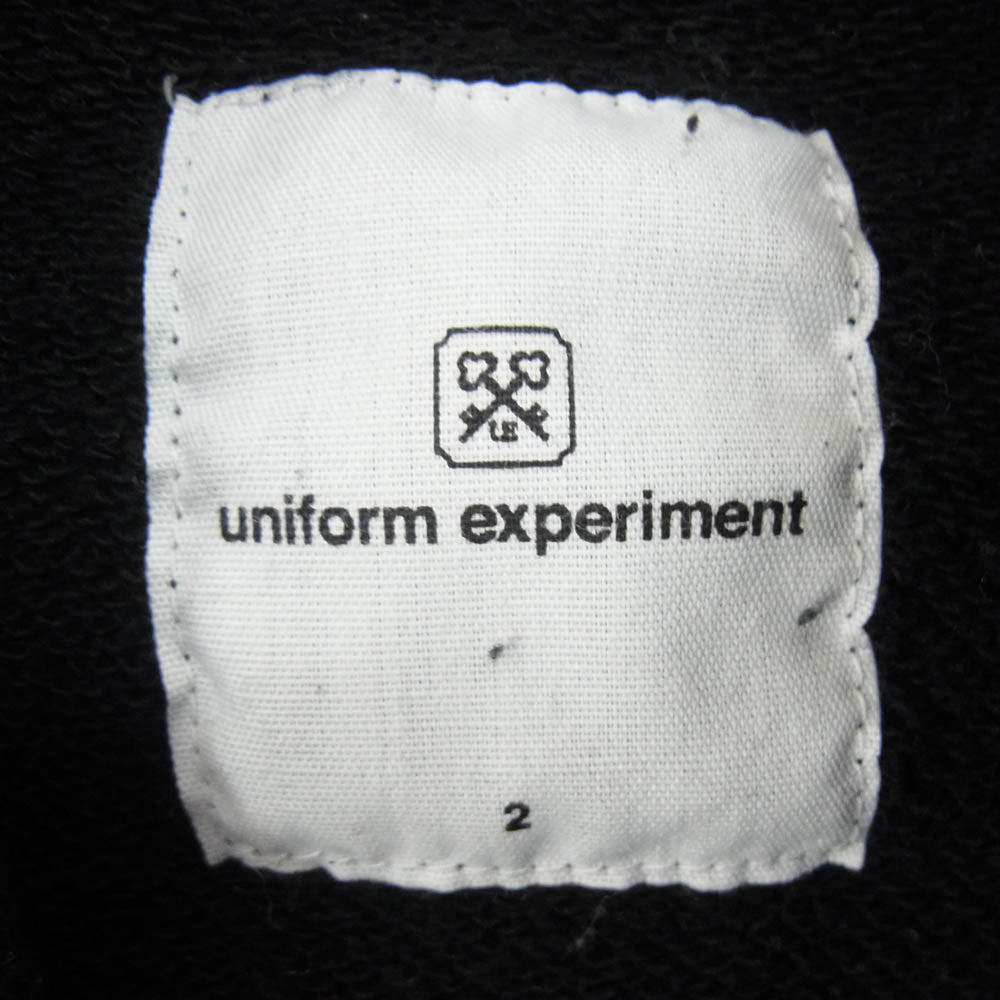 uniform experiment ユニフォームエクスペリメント UE-220077 UNICO PULLOVER SWEAT HOODIE プルオーバー スウェット フーディー パーカー ブラック系 2【中古】