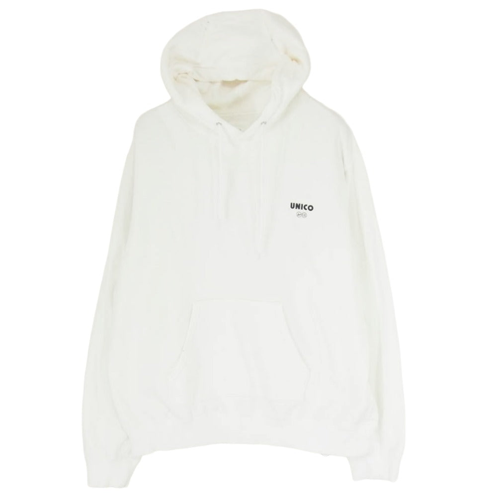 uniform experiment ユニフォームエクスペリメント UE-220077 UNICO PULLOVER SWEAT HOODIE プルオーバー スウェット フーディー パーカー ホワイト系 2【中古】