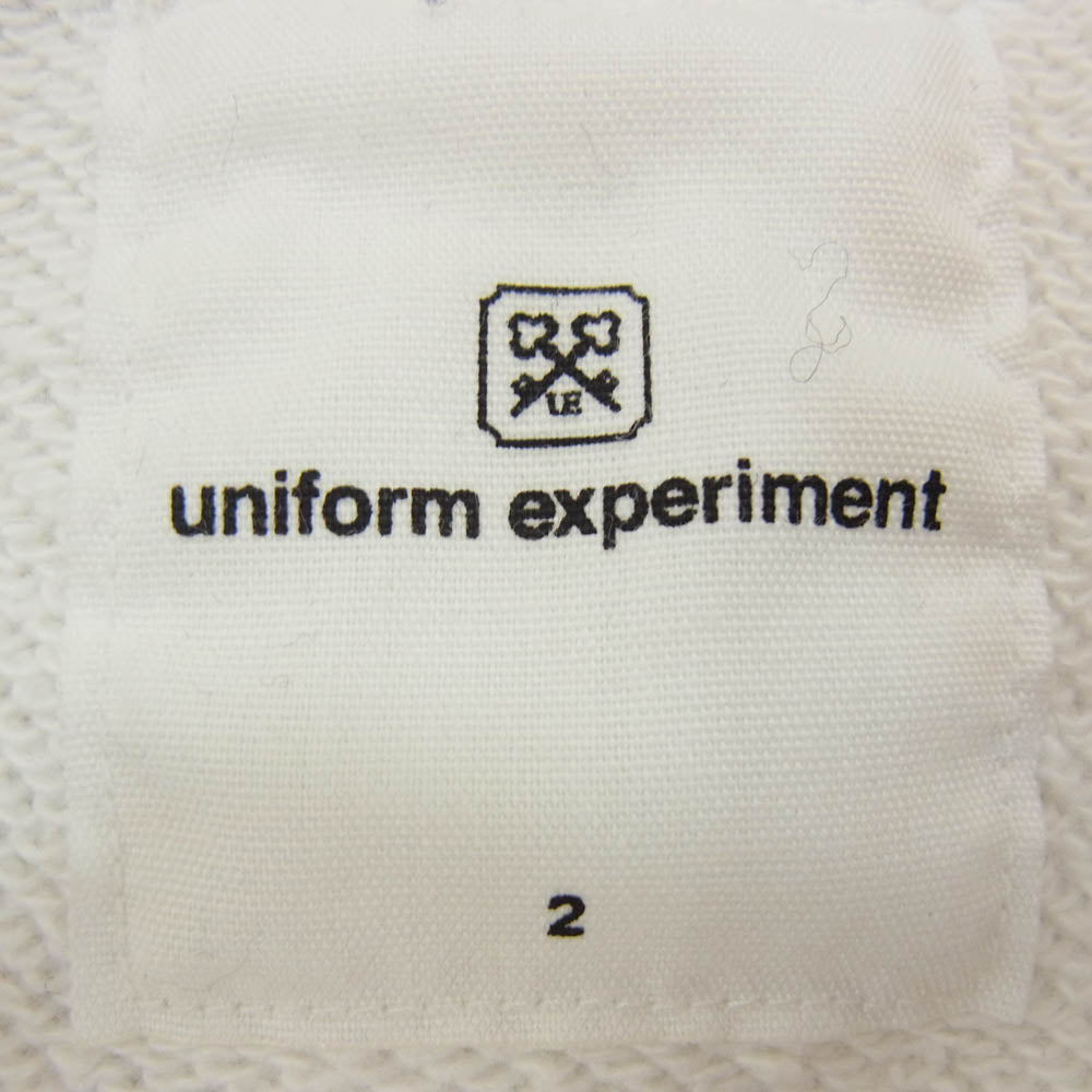 uniform experiment ユニフォームエクスペリメント UE-220077 UNICO PULLOVER SWEAT HOODIE プルオーバー スウェット フーディー パーカー ホワイト系 2【中古】