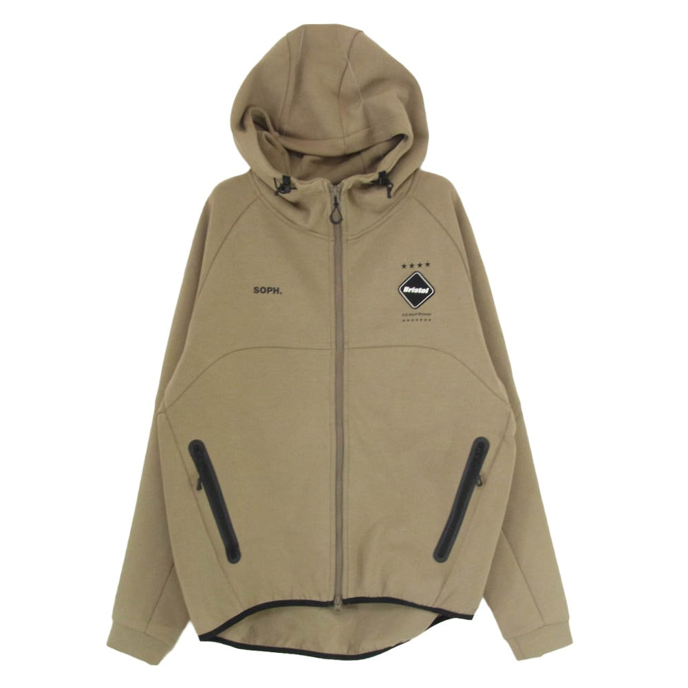 F.C.R.B. エフシーアールビー FCRB-220041 VENTILATION HOODIE ベンチレーション フーディー ジップパーカー ブラウン系 M【極上美品】【中古】