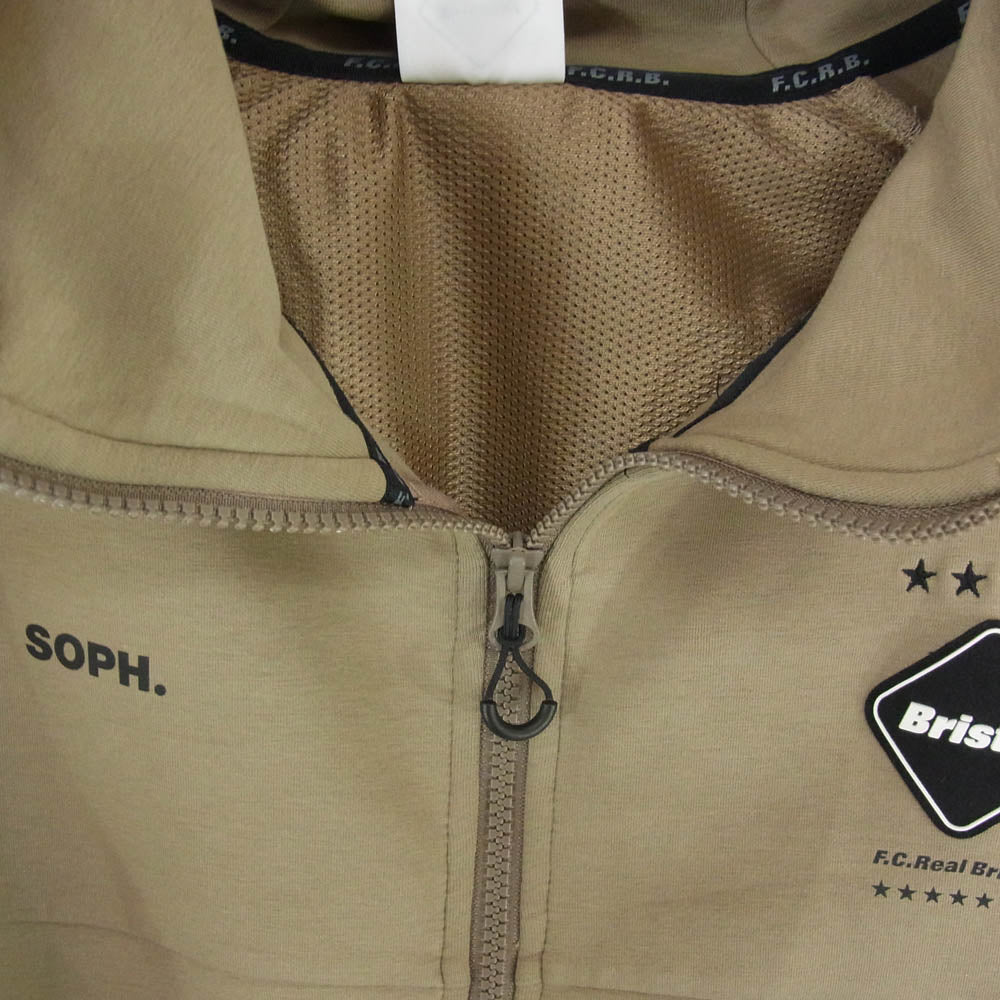 F.C.R.B. エフシーアールビー FCRB-220041 VENTILATION HOODIE ベンチレーション フーディー ジップパーカー ブラウン系 M【極上美品】【中古】