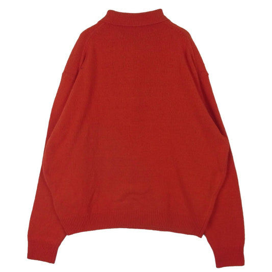 A.PRESSE アプレッセ 26SAP-03-09 Washed Silk Nep Polo Shirts シルクネップ ニット ポロシャツ レッド系 2【中古】