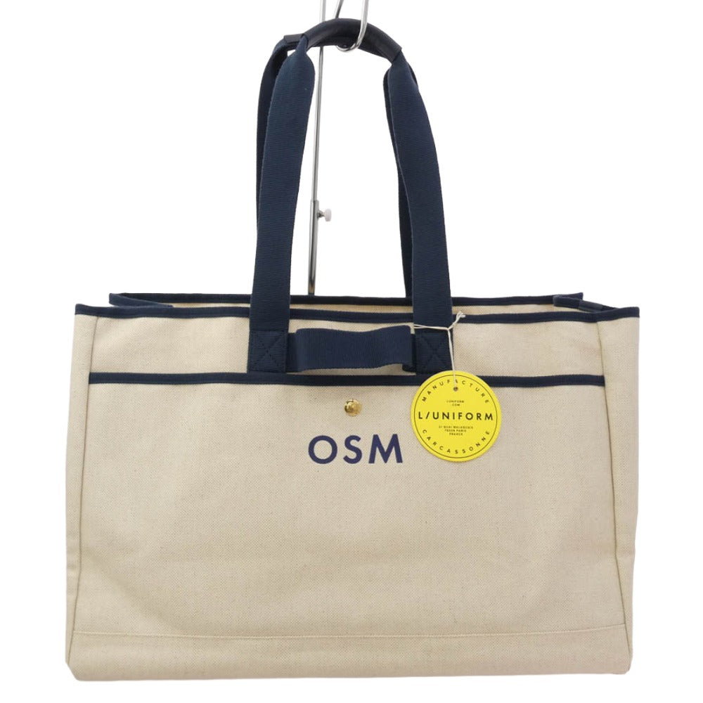 FRAGMENT DESIGN フラグメントデザイン L/UNIFORM リュニフォーム THE BIG BAG キャンバス ビッグ トートバッグ ベージュ系【極上美品】【中古】