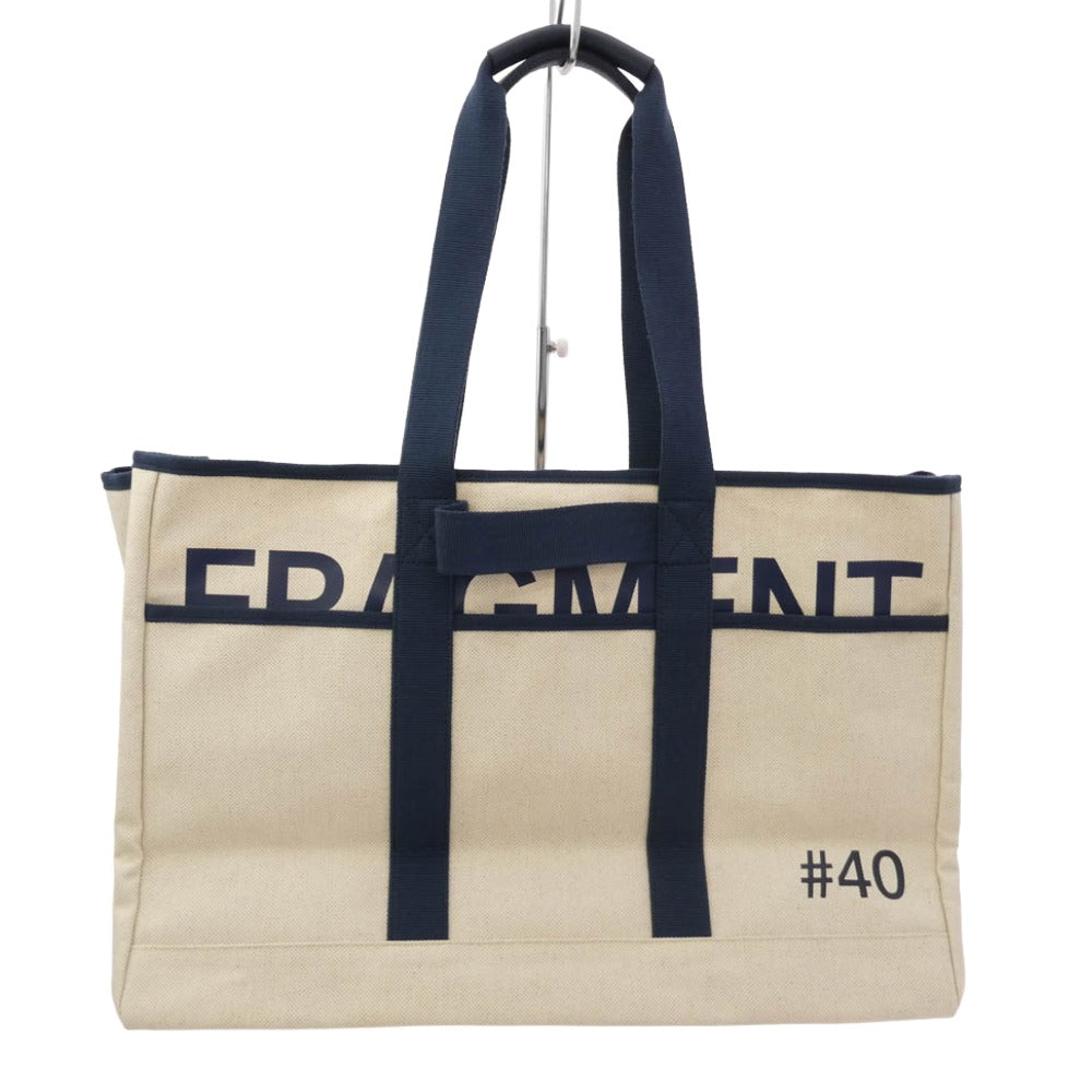 FRAGMENT DESIGN フラグメントデザイン L/UNIFORM リュニフォーム THE BIG BAG キャンバス ビッグ トートバッグ ベージュ系【極上美品】【中古】