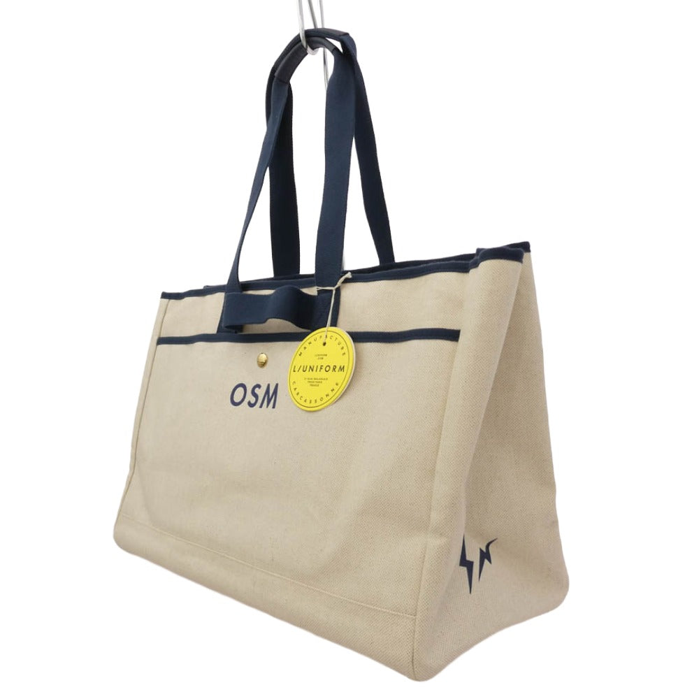 FRAGMENT DESIGN フラグメントデザイン L/UNIFORM リュニフォーム THE BIG BAG キャンバス ビッグ トートバッグ ベージュ系【極上美品】【中古】