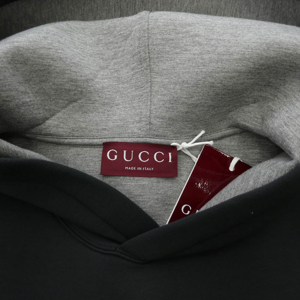 GUCCI グッチ 824343 XJG70 ロゴ刺繍 ジャージー フーデッド