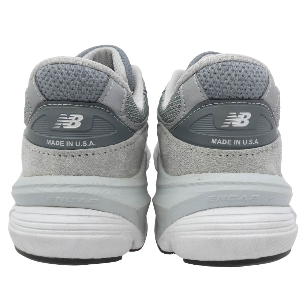 NEW BALANCE ニューバランス M990GL6 990V6 "Gray" Heel Logo NB グレーヒールロゴ ローカットスニーカー グレー系 27.5cm【中古】