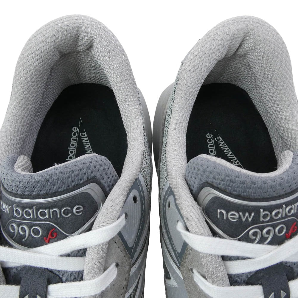 NEW BALANCE ニューバランス M990GL6 990V6 "Gray" Heel Logo NB グレーヒールロゴ ローカットスニーカー グレー系 27.5cm【中古】