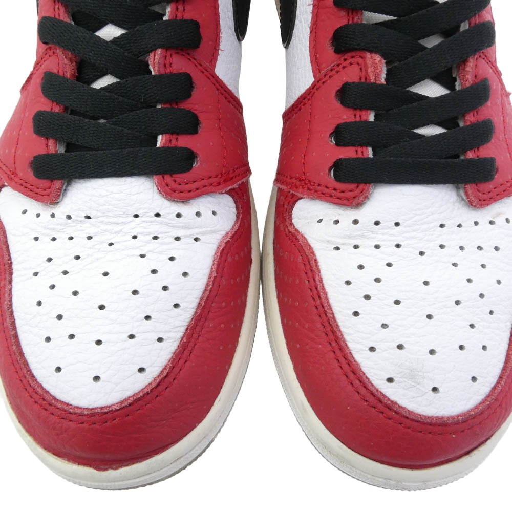 NIKE ナイキ 555088-602 Spiderman Air Jordan 1 Origin Story スパイダーマン エアジョーダン1 オリジンストーリー ハイカットスニーカー ホワイト系 レッド系【中古】