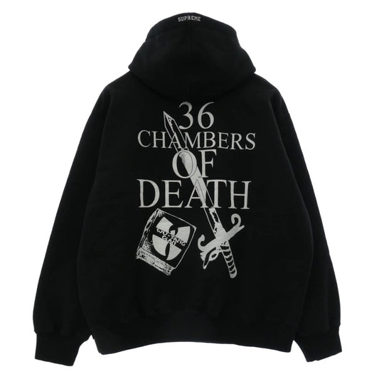 Supreme シュプリーム 25AW x Wu-Tang Clan Hooded Sweatshirt ウータンクラン フード スウェットシャツ フーディー パーカー ブラック系 M【美品】【中古】