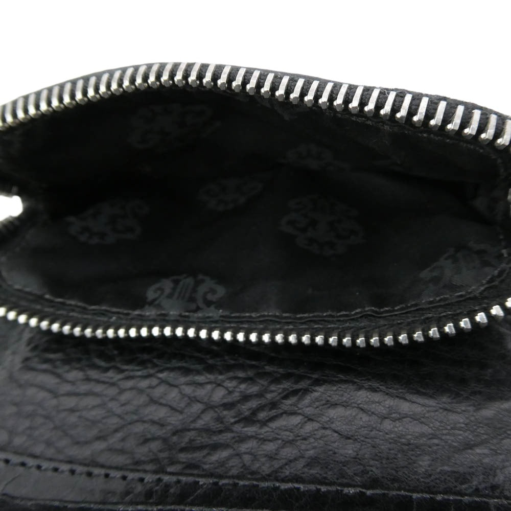 CHROME HEARTS クロムハーツ（原本有） JOEY ジョーイ スクロールラベル レザー ウォレット 財布 ブラック系【中古】