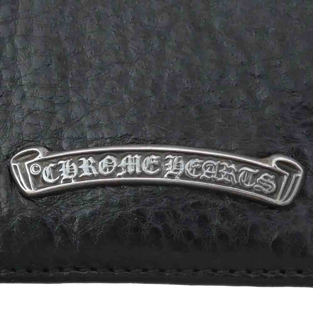 CHROME HEARTS クロムハーツ（原本有） JOEY ジョーイ スクロールラベル レザー ウォレット 財布 ブラック系【中古】